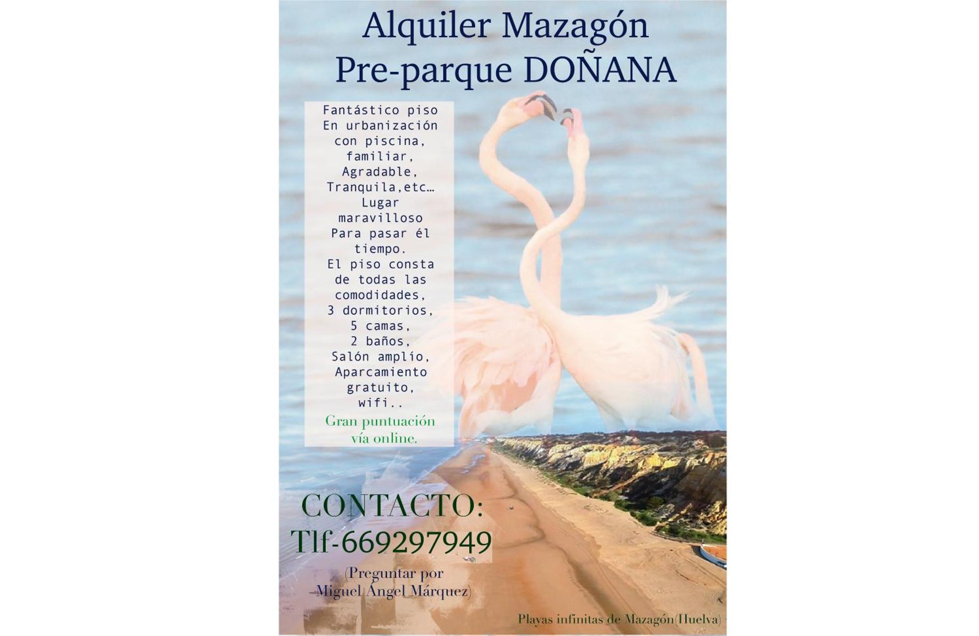 Appartamento Alquiler Mazagon Pre-Parque Donana Esterno foto